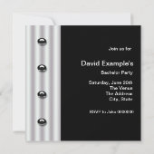 Black Tuxedo Las Vegas Bachelor Party Einladung (Rückseite)