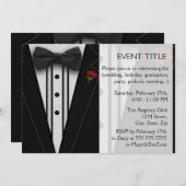Black Tuxedo mit Bow-Krawatte Einladung (Vorne/Hinten)