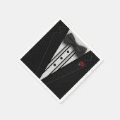Black Tuxedo mit Bow-Krawatte Serviette (Ecke)