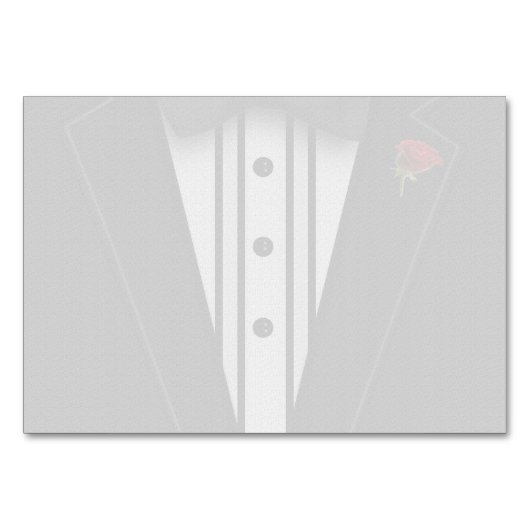 Black Tuxedo mit Bow-Krawatte Tischnummer (Rückseite)