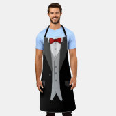 Black Tuxedo Red Bow Krawatte und Vest Schürze (Getragen)