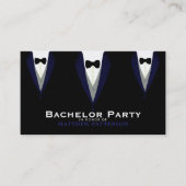 Black Tuxedo, Sleek & Modern Bachelor Party Ticket (Vorderseite)
