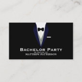 Black Tuxedo, Sleek & Modern Bachelor Party Ticket (Vorderseite)