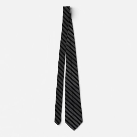 Black Tuxedo Stripe Charcoal Gray Formal Krawatte (Rückseite)
