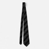 Black Tuxedo Stripe Charcoal Gray Formal Krawatte (Rückseite)