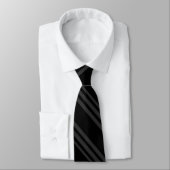 Black Tuxedo Stripe Charcoal Gray Formal Krawatte (Gebunden)