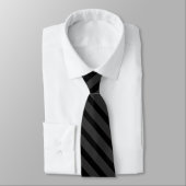 Black Tuxedo Stripe Charcoal Gray Formal Krawatte (Gebunden)