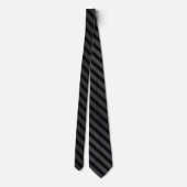 Black Tuxedo Stripe Charcoal Gray Formal Krawatte (Rückseite)