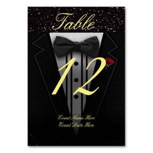 Black Tuxedo Tischnummer