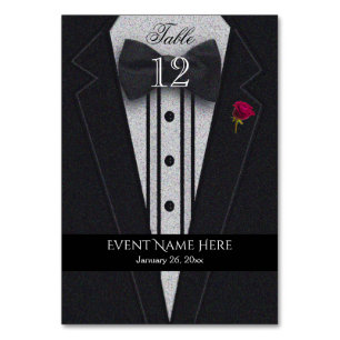 Black Tuxedo Tischnummer