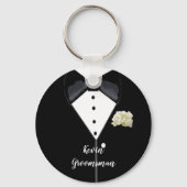 Black Tuxedo Wedding Trauzeuge Schlüsselanhänger (Vorderseite)