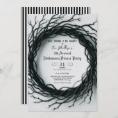 Black Twig Elegante Fall Halloween Party Einladung (Vorne/Hinten)