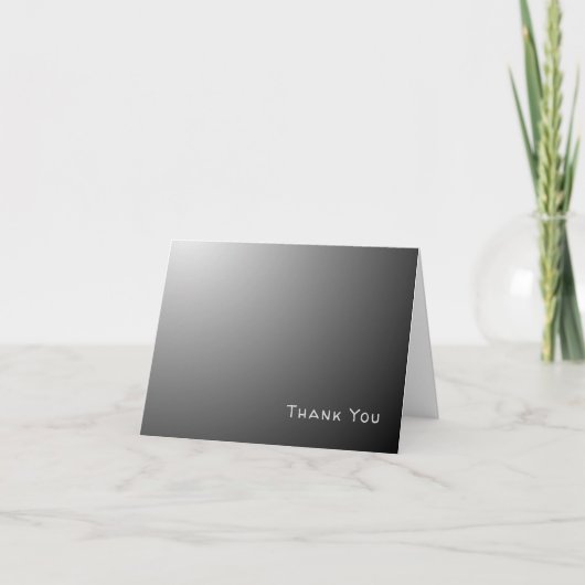 Black Typ Grad Danke Personalisierte Karte (Vorderseite)