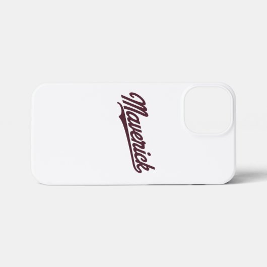 Black Typografie Maverick iPhone Hülle (Rückseite (Horizontal))