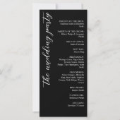 Black Typografy Laurel Wreath Monogram Wedding (Rückseite)