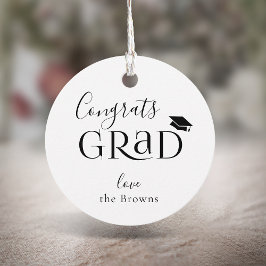 Black Typografy Modern Graduate danke Ihnen für Ih Geschenkanhänger