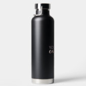 Black Typographic Self-Care Quotes Trinkflasche (Rechts)