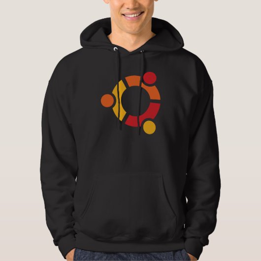 Black Ubuntu Hoodie (Vorderseite)