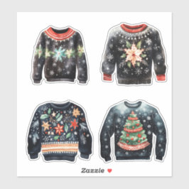 Black Ugly Christmas Sweaters Aufkleber