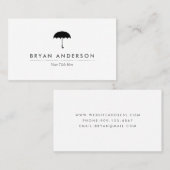 Black Umbrett Business Card Visitenkarte (Vorne/Hinten)