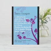 BLACK UND BLAUE 16 . Geburtstag Einladung (Stehend Vorderseite)