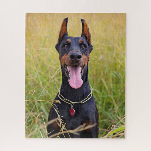 Black und Tan Doberman Pinscher Puzzle (Vertikal)