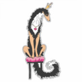 Black und Tan Royal Borzoi Die Vinyl Sticker schne (Vorderseite)