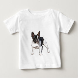 BLACK UND WEISS FRANZÖSISCHER BULLDOG BABY T-SHIRT