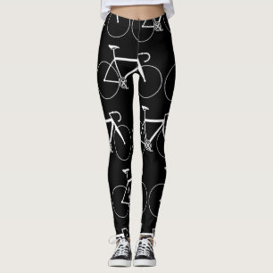 BLACK- UND WEISSZYKLUSPATTER LEGGINGS