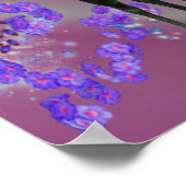 Black Unicorn Blume Fantasy Horst Kunst Poster (Ecke)