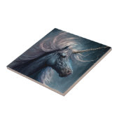 Black Unicorn Fantasy Art Fliese (Seite)