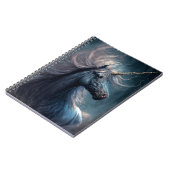 Black Unicorn Fantasy Art Notizblock (Linke Seite)