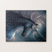 Black Unicorn Fantasy Art Puzzle (Horizontal)