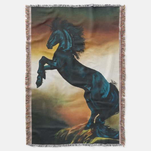 Black Unicorn Fantasy Dance Decke (Vorderseite Vertikal)