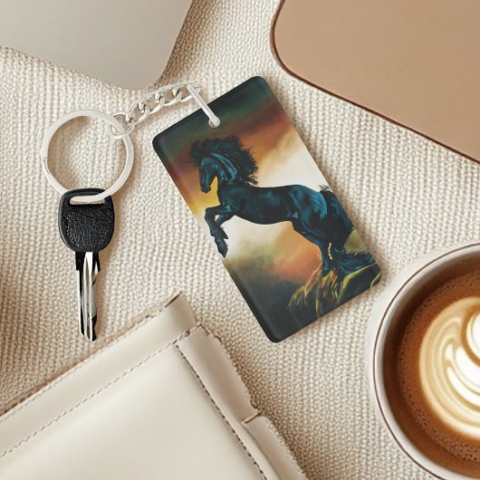 Black Unicorn Fantasy Dance Schlüsselanhänger
