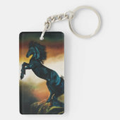 Black Unicorn Fantasy Dance Schlüsselanhänger (Rückseite)