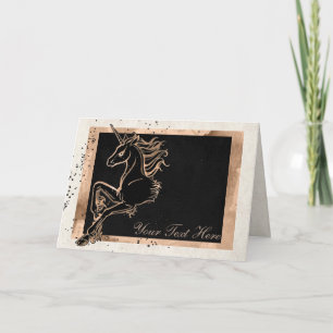 Black Unicorn Grußkarte Karte