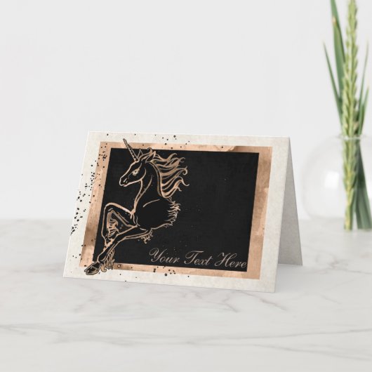 Black Unicorn Grußkarte Karte (Vorderseite)