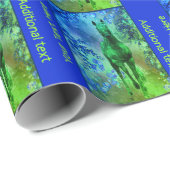 Black Unicorn Horse Fantasy Personalisiert Geschenkpapier (Rolleneckpunkt)