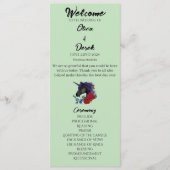 Black Unicorn Lila Red Sage Blume Hochzeit Programm (Vorderseite)