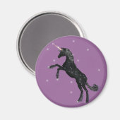 Black Unicorn Magnet (Vorderseite/Rückseite)
