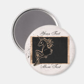 Black Unicorn Magnet (Vorderseite/Rückseite)