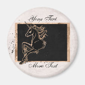 Black Unicorn Magnet (Vorne)