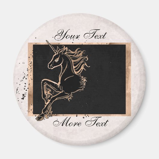 Black Unicorn Magnet (Vorne)