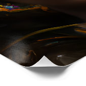 Black Unicorn Melanin Einicorns Afro Queen Crown Poster (Ecke)