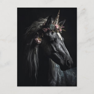 Black Unicorn Postkarte