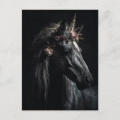 Black Unicorn Postkarte (Vorderseite)