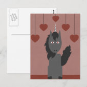 Black Unicorn Postkarte (Vorne/Hinten)