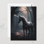 Black Unicorn Postkarte (Vorne/Hinten)