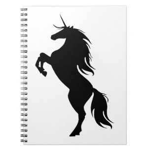 Black Unicorn Silhouette Notebook Notizblock